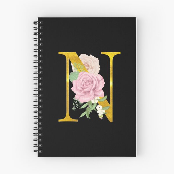 Artikelvorschau, Goldener Blumenbuchstabe N | Hochzeitsbriefe entworfen und verkauft von SerendipityNow.