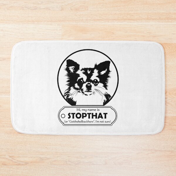 Item preview, Hi My Name Is StopThat - Funny Hello my name is dog - Chihuahua - Black designed and sold by LookFrog.
