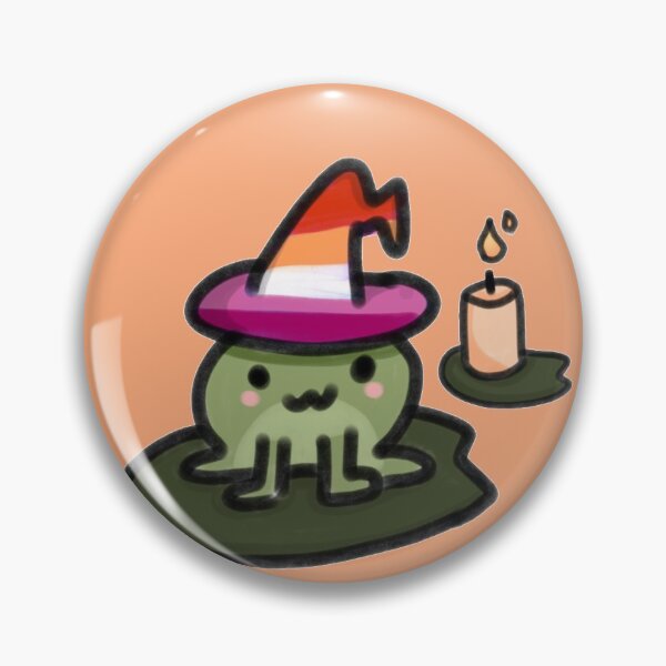 Lesbian witch frog Pin