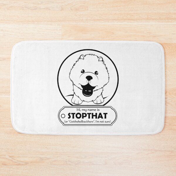Item preview, Hi My Name Is StopThat - Funny Hello my name is dog - Cartoon Dog - Black designed and sold by LookFrog.