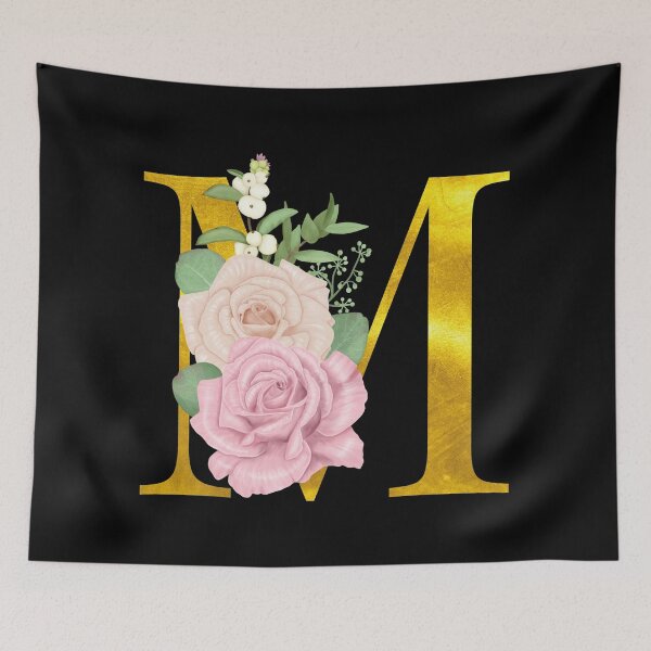 Item preview, Gold Floral Letter M | Wedding Letters designed and sold by SerendipityNow.
