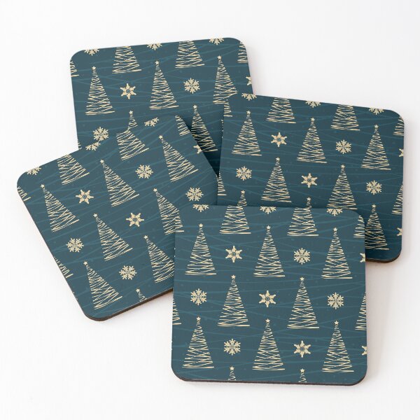 Item preview, Stylized Christmas trees pattern designed and sold by GoDesign1.