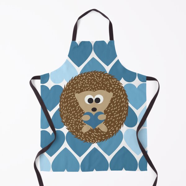 Artikelvorschau, Nettes Igeles und blaues Herz-Muster im Hintergrund. entworfen und verkauft von Hedgie Designs.