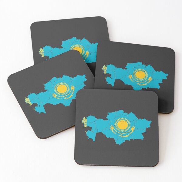 Item preview, Kazakhstan Flag Map with regions designed and sold by Alo.