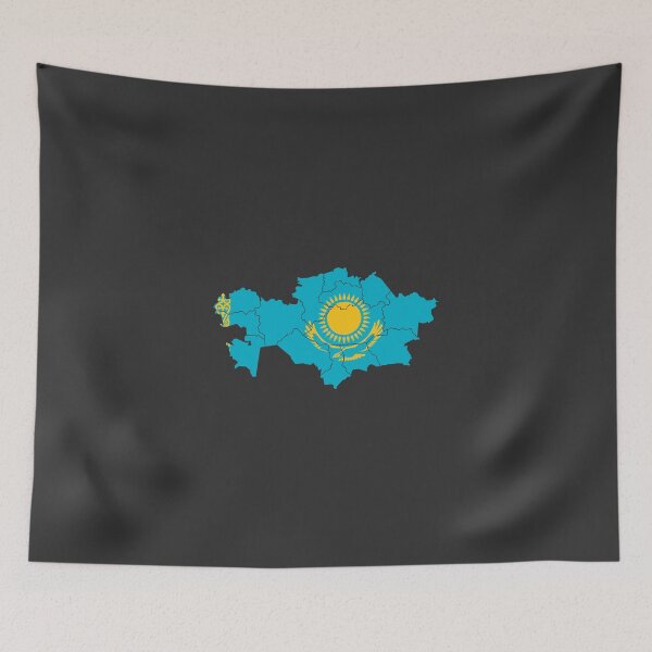 Item preview, Kazakhstan Flag Map with regions designed and sold by Alo.