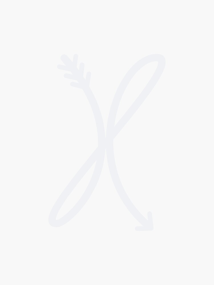 "''X'' arrow initial " Sticker for Sale by Alphaheads Redbubble