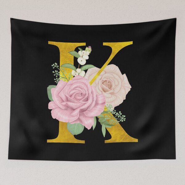Item preview, Gold Floral Letter K | Wedding Letters designed and sold by SerendipityNow.