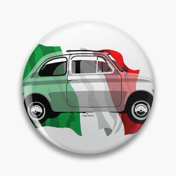 Item preview, Fiat 500 Italian flag designed and sold by car2oonz.