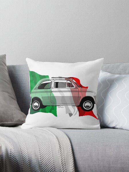 Item preview, Fiat 500 Italian flag designed and sold by car2oonz.
