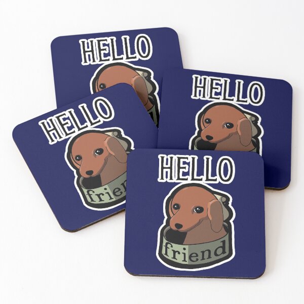 Item preview, Cute friendly dog in a tin can designed and sold by ChatterFox.