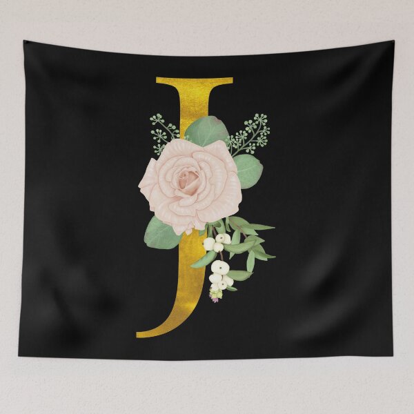Item preview, Gold Floral Letter J | Wedding Letters designed and sold by SerendipityNow.