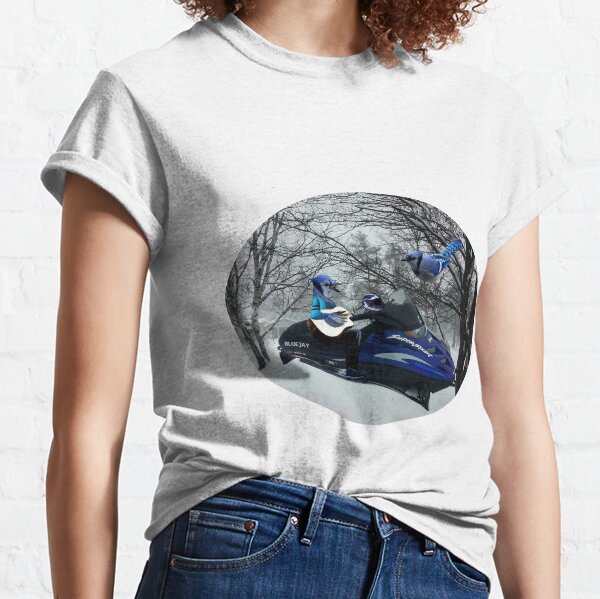 BLUE JAY ON ON SKI-DOO-- PLAYS GUITAR SERENADES MATE --VARIOUS FUN BLUE  JAYS APPAREL Essential T-Shirt for Sale by ✿✿ Bonita ✿✿ ђєℓℓσ