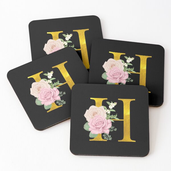 Item preview, Gold Floral Letter H | Wedding Letters designed and sold by SerendipityNow.