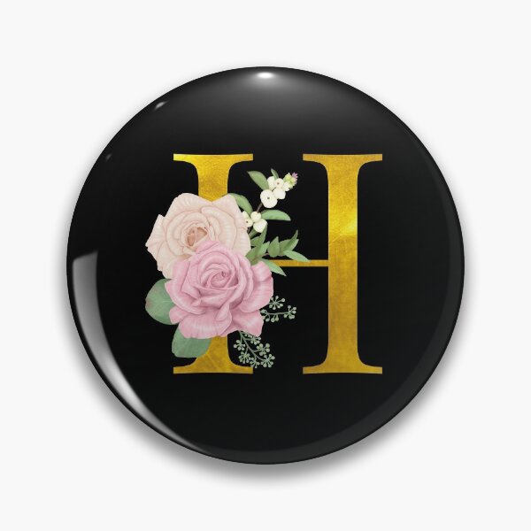 Item preview, Gold Floral Letter H | Wedding Letters designed and sold by SerendipityNow.