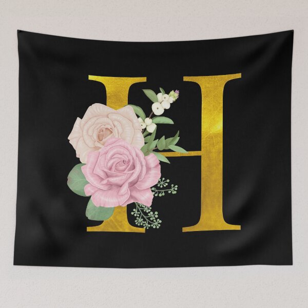 Item preview, Gold Floral Letter H | Wedding Letters designed and sold by SerendipityNow.