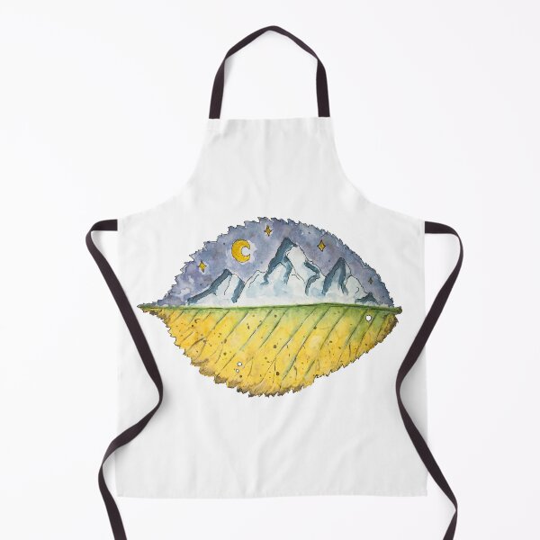 Item preview, Watercolor Mountains Autumn / Light / Watercolor Mountain Leaf / Autumn Leaf / Fall / Mountains / Realistic / Night Sky / Stars / Sticker designed and sold by AnnaWander.