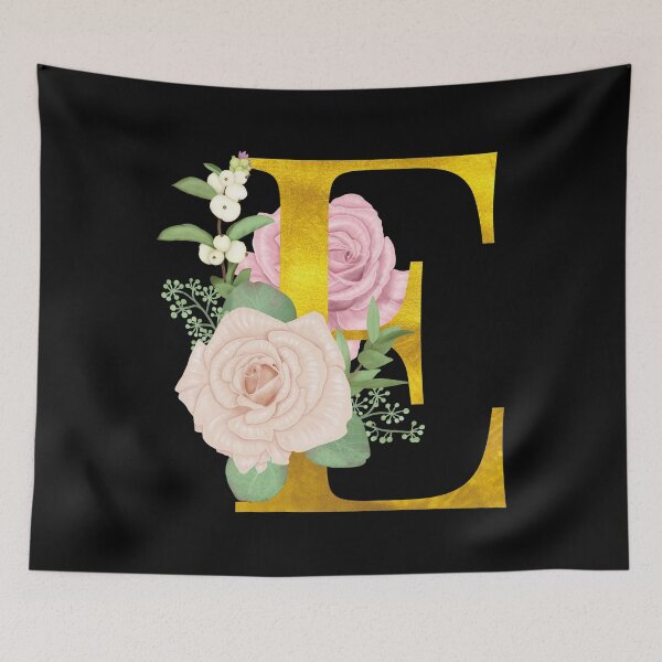 Item preview, Gold Floral Letter E | Wedding Letters designed and sold by SerendipityNow.
