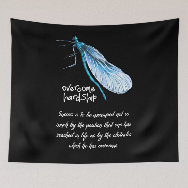 Item preview, Dragonfly Overcome Hardship designed and sold by lovesuperkarma.