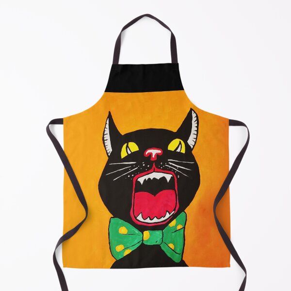 Item preview, Vintage Halloween Black Cat with Green Polkadot Bowtie designed and sold by Sirieht.