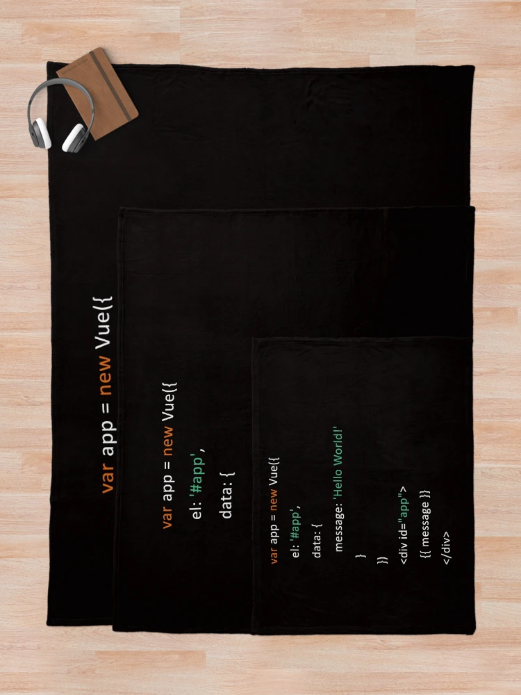 Thumbnail 5 of 6, Throw Blanket, Vue JS VueJS JavaScript Framework designed and sold by vladocar.