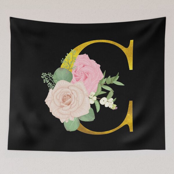 Item preview, Gold Floral Letter C | Wedding Letters designed and sold by SerendipityNow.