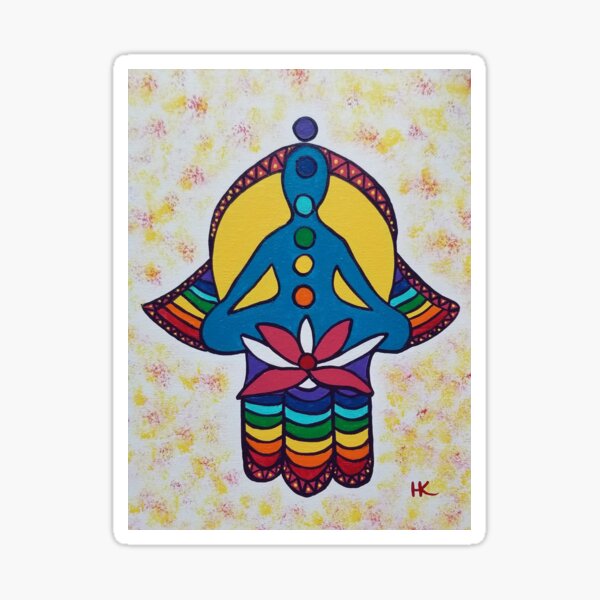 Item preview, Chakra and Lotus Hamsa by Harriette Knight designed and sold by harrietteknight.