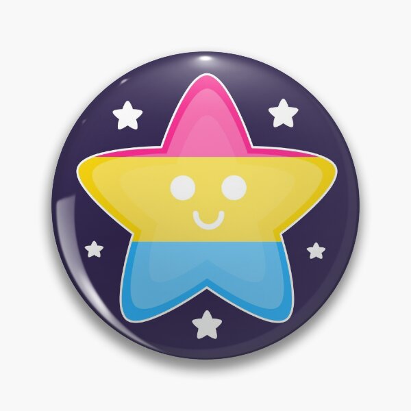 Item preview, Cute Cartoon Pan Flag Star designed and sold by QueerShop.