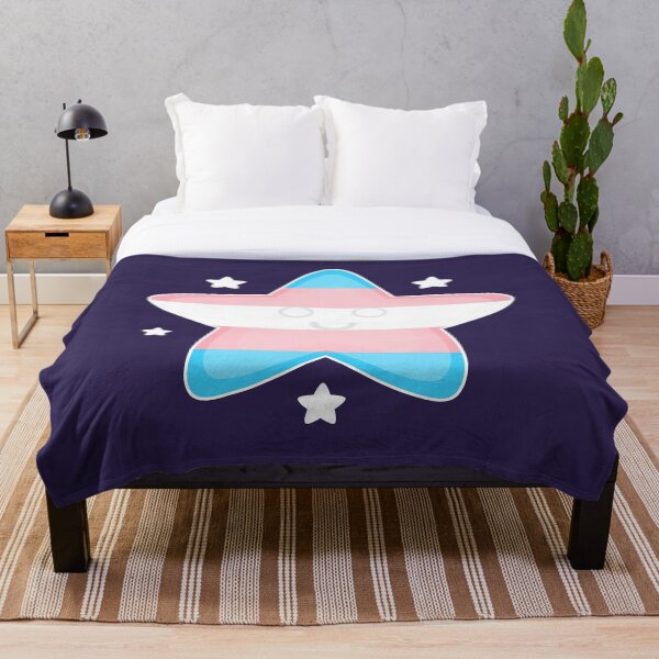 Item preview, Estrella de bandera trans de dibujos animados lindo designed and sold by QueerShop.