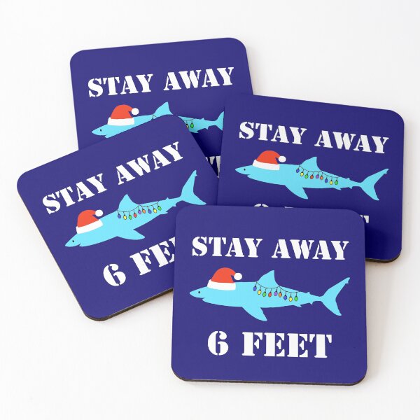 Item preview, Santa Shark Christmas Stay Away 6 Feet designed and sold by StudioTina.