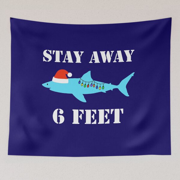 Item preview, Santa Shark Christmas Stay Away 6 Feet designed and sold by StudioTina.