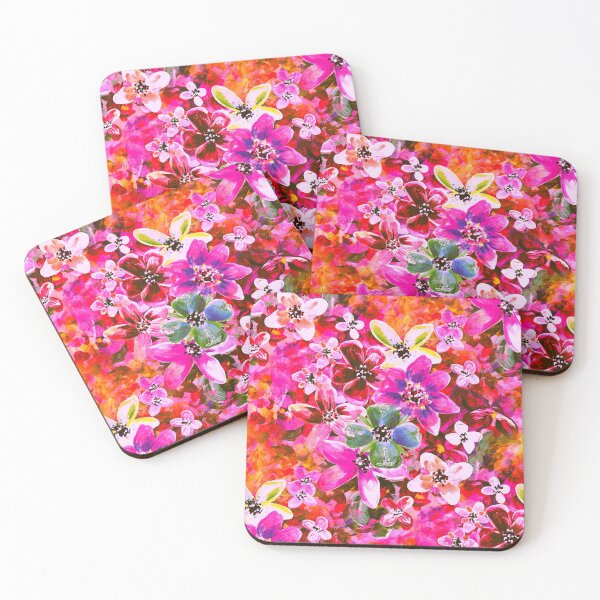 Item preview, Colourful, painted flowers in the garden designed and sold by WzoryOzdobne.