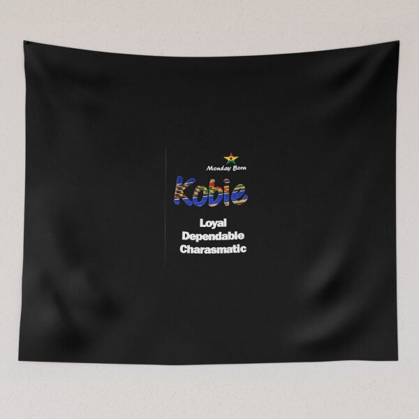 Item preview, Monday Born Ghanaian Male Name 'Kobie' in Blue designed and sold by WhoWeAre.