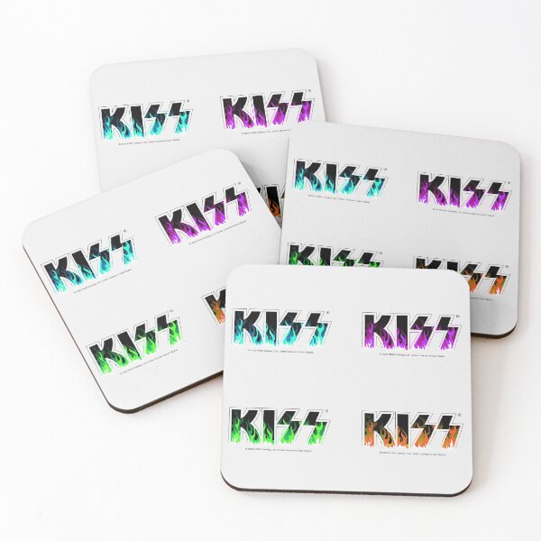 KISS Fire Sticker Pack Coasters (Set of 4)