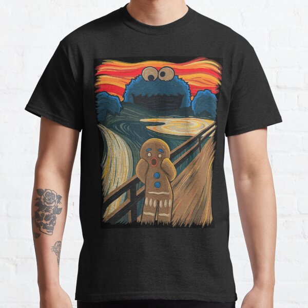 Screaming Gingerbread Cookie, Munch Picture Parody Classic T-Shirt