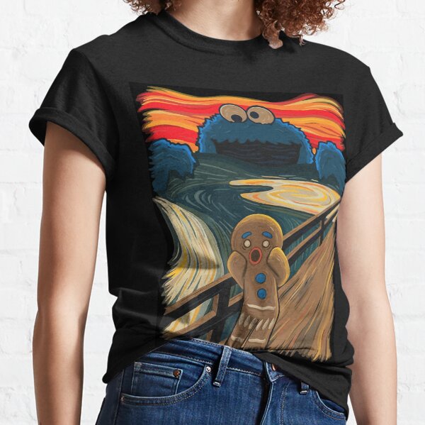 Galleta de jengibre gritando, parodia del cuadro de Munch Camiseta clásica