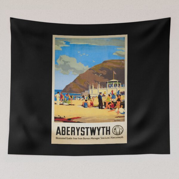 Item preview, Aberystwyth retro poster designed and sold by CorasPosters.