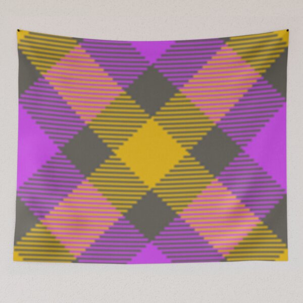Item preview, Stylish yellow, margenta, gray and yellow tartan designed and sold by DaughterofYah.