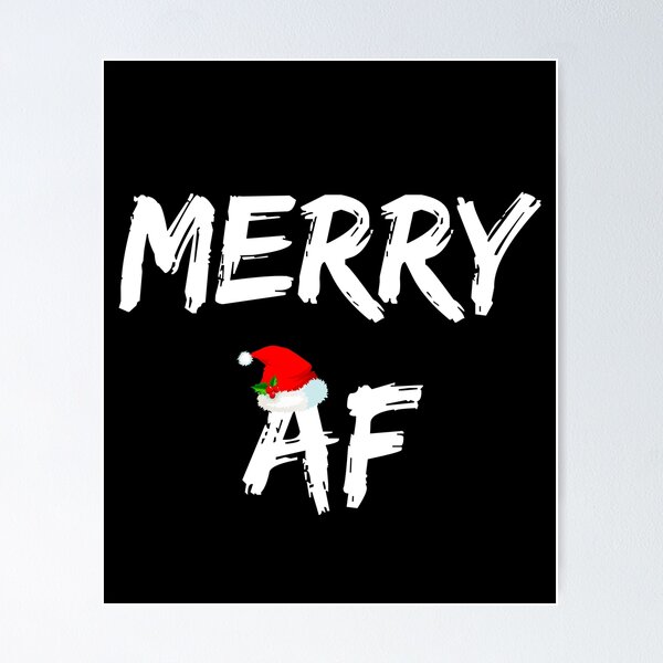 Item preview, Merry AF Funny Christmas Santa Hat Novelty designed and sold by BELASKRI STORE.