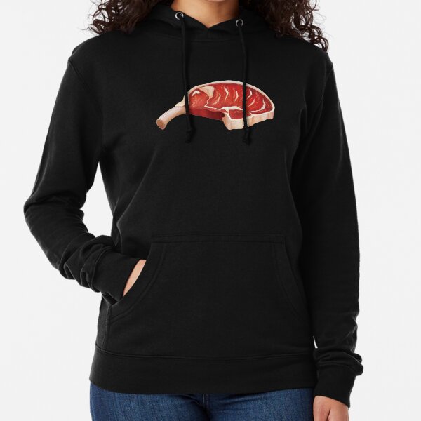 raw steak hoodie