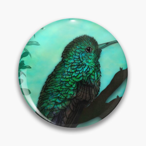 Item preview, Coloured Hummingbird, digital abstract nautre bird art designed and sold by MayGreenAbgrall.