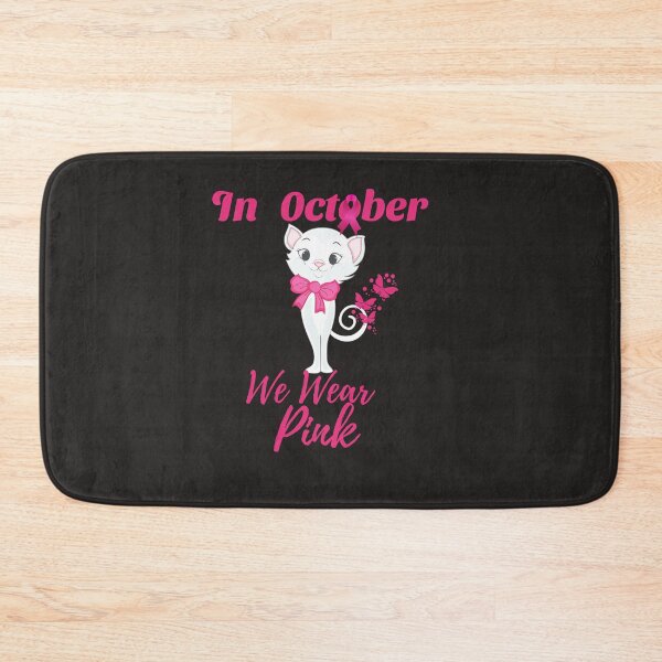 Item preview, Breast Cancer Awareness - Cute Cat in Pink  designed and sold by Cancer Support  Regal Studio.