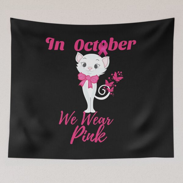 Item preview, Breast Cancer Awareness - Cute Cat in Pink  designed and sold by Cancer Support  Regal Studio.