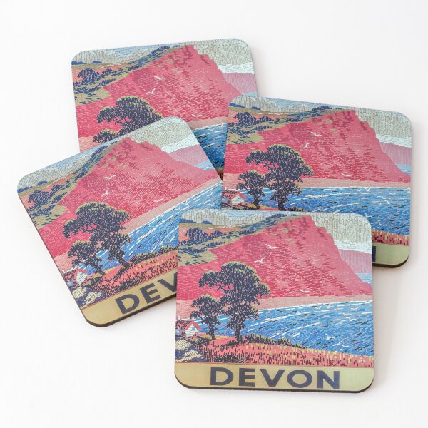 Item preview, Devon retro poster designed and sold by CorasPosters.