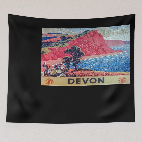 Item preview, Devon retro poster designed and sold by CorasPosters.