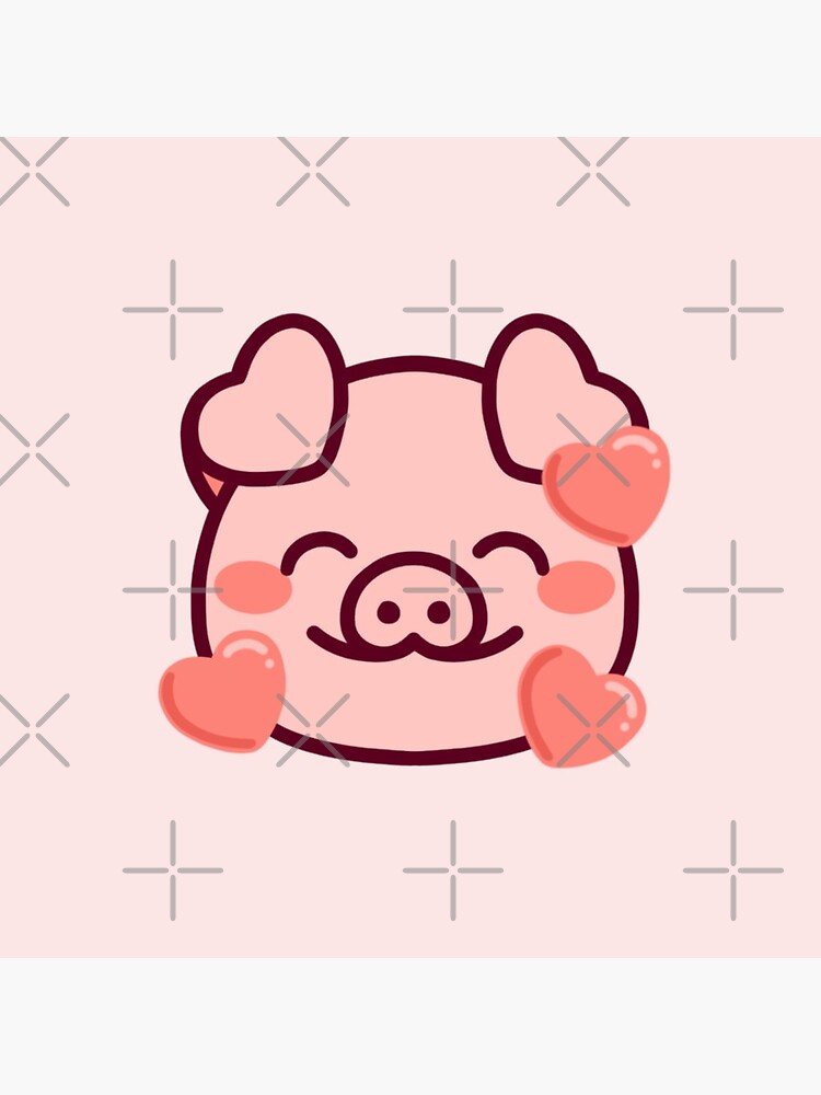 Cute 2024 Pig Piggy Emoji Soft Pillow