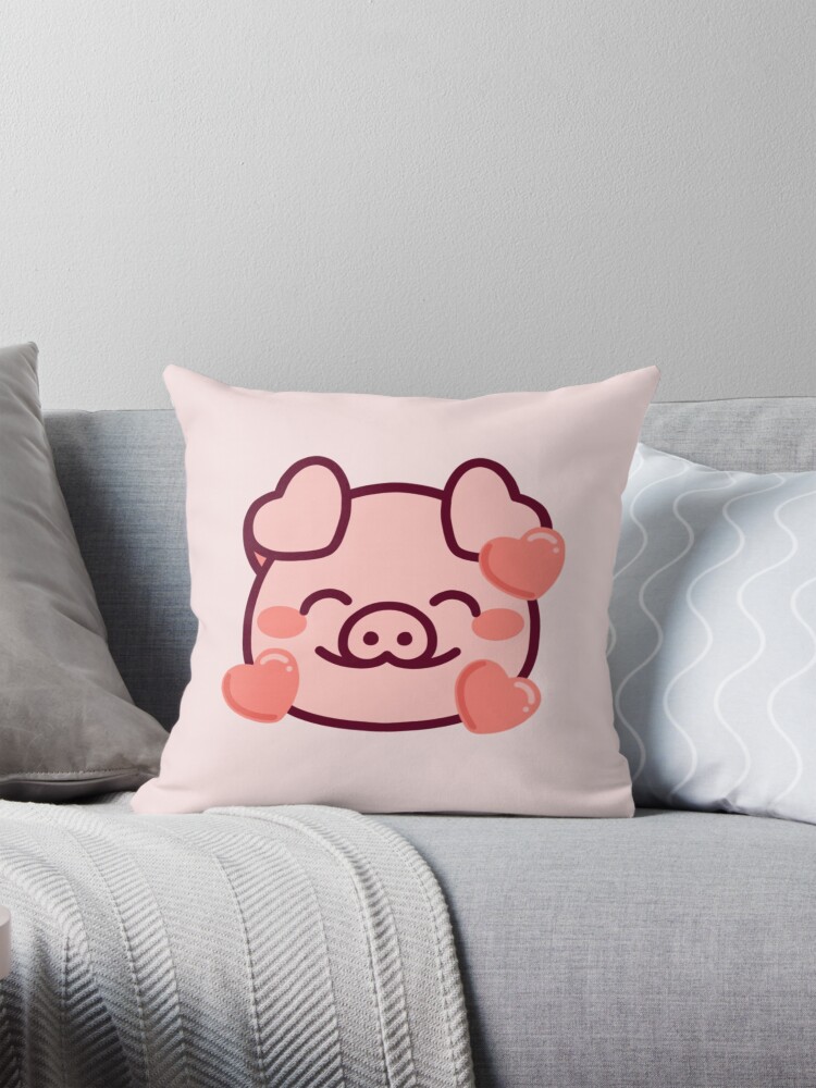 Cute 2024 Pig Piggy Emoji Soft Pillow