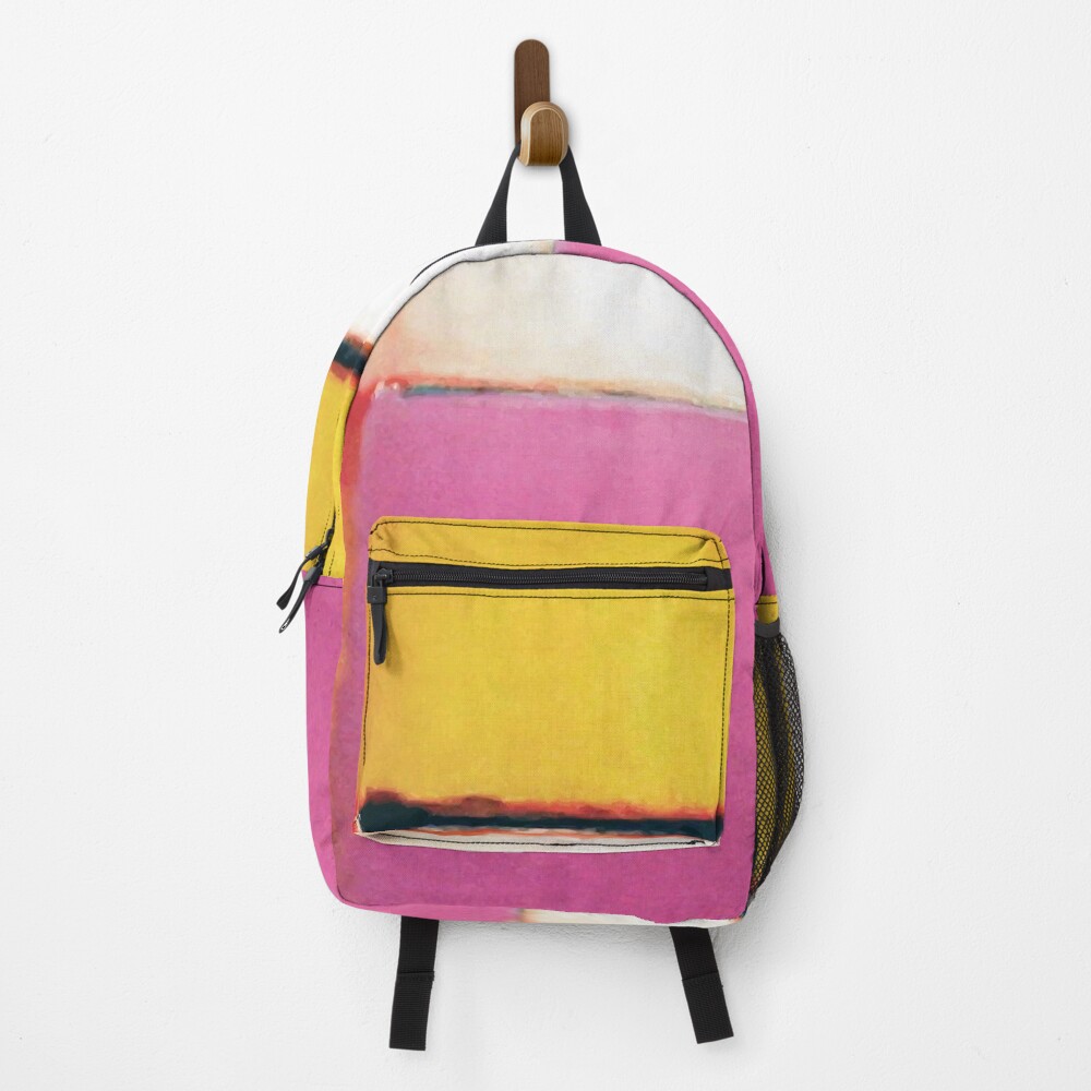 pink yellow backpack