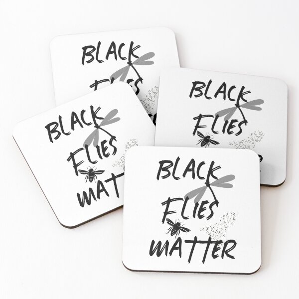 Item preview, Black flies matter insects black and white design designed and sold by Artysneak.