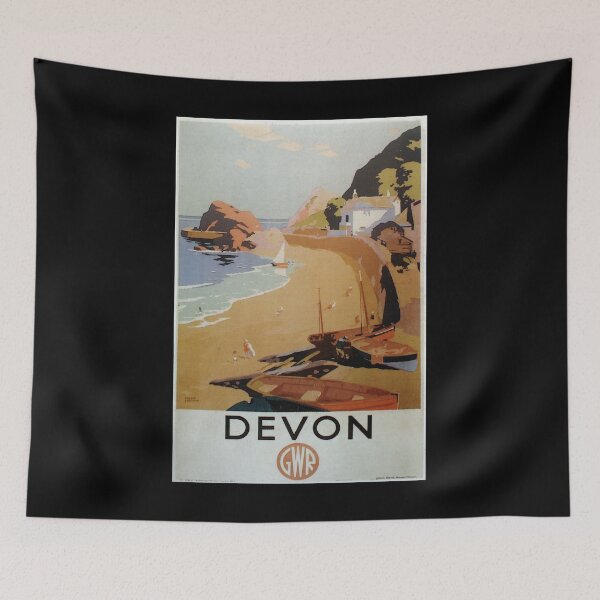 Item preview, Devon retro poster designed and sold by CorasPosters.