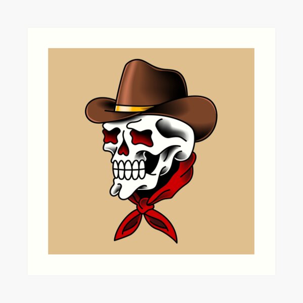 Cowboy Skull by Bert Krak  Smith St Tattoo  rtraditionaltattoos